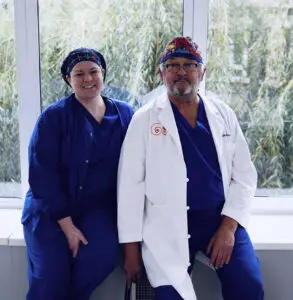 Dr Meghan Halub with Dr William Novick